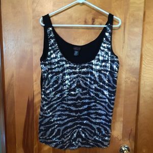 Torrid Zebra Sequin Tank Size 2